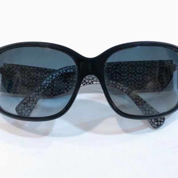 Authentic Coach Madeline S498 BLACK Sunglasses w/Hard Case & Cleaning Cloth - Picture 2 of 8